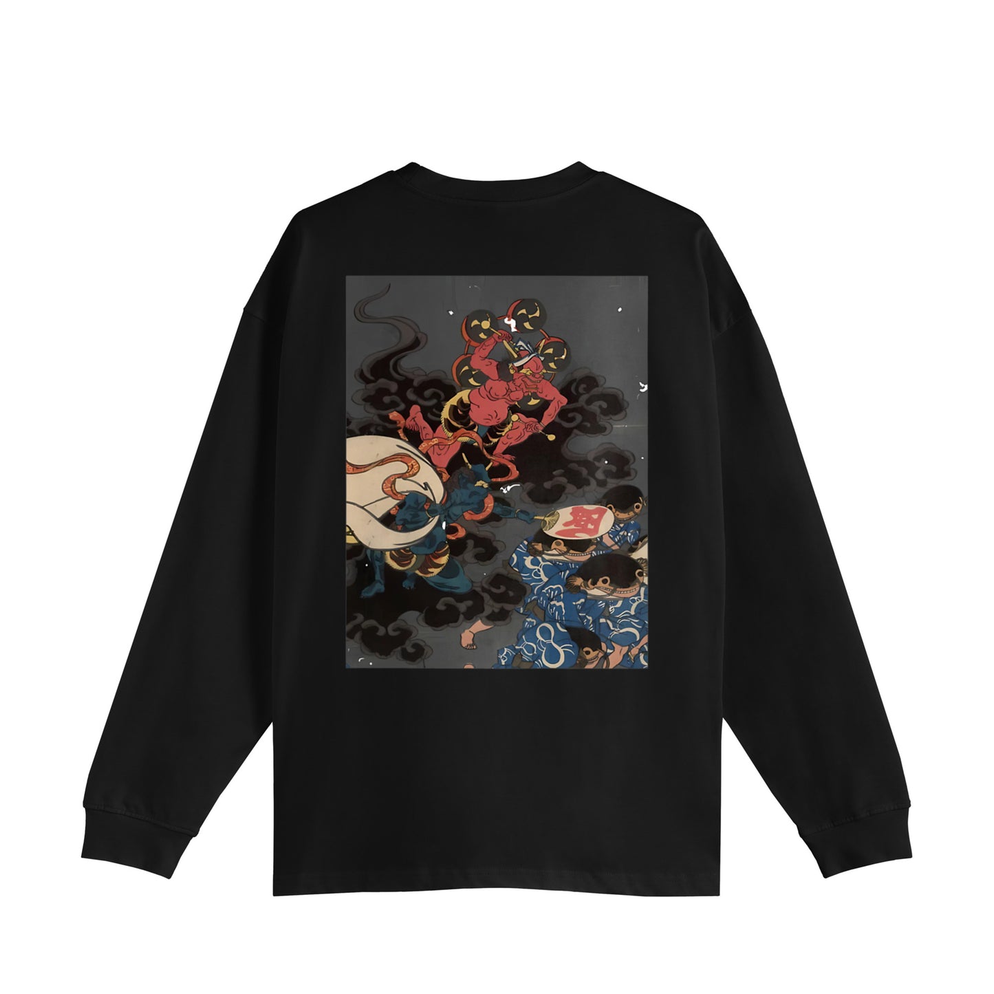 FŪJIN & RAIJIN 風神 & 雷神_Oversized Cotton Long Sleeve Shirt 9oz