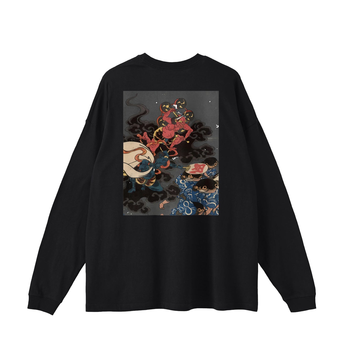 FŪJIN & RAIJIN 風神 & 雷神_Big Silhouette Long Sleeve 5.6oz