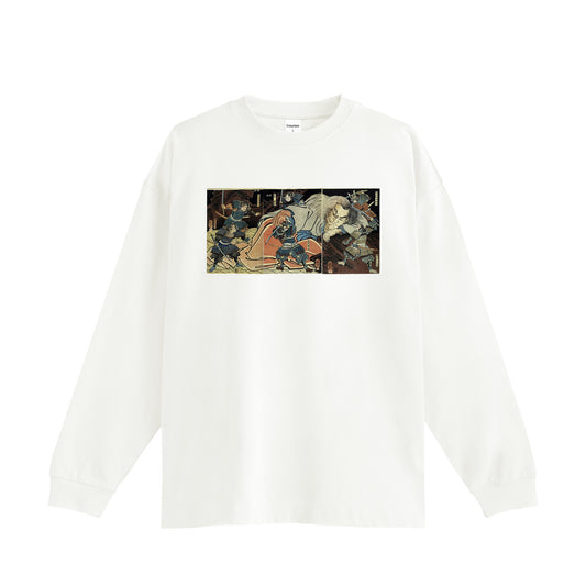 Ōeyama shuten dōji 大江山酒呑童子_Oversized Cotton Long Sleeve Shirt 9oz