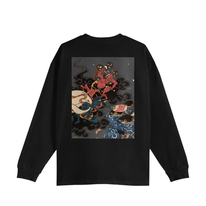 FŪJIN & RAIJIN 風神 & 雷神_Oversized Cotton Long Sleeve Shirt 9oz
