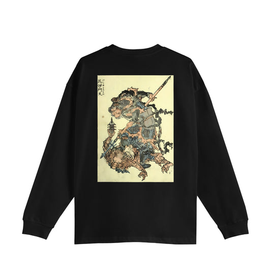 BISHAMONTEN 毘沙門天_Oversized Cotton Long Sleeve Shirt 9oz