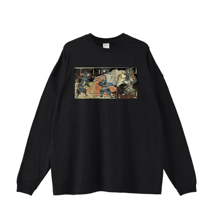 Ōeyama shuten dōji 大江山酒呑童子_Big Silhouette Long Sleeve 5.6 oz