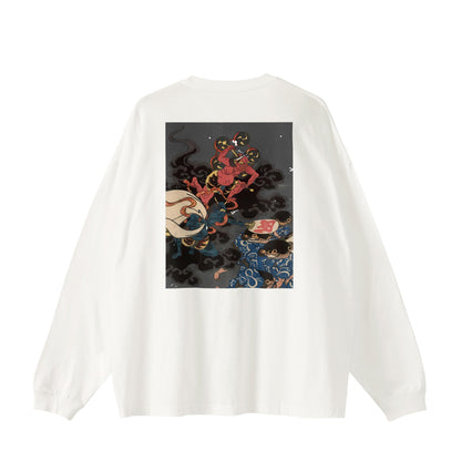 FŪJIN & RAIJIN 風神 & 雷神_Big Silhouette Long Sleeve 5.6oz