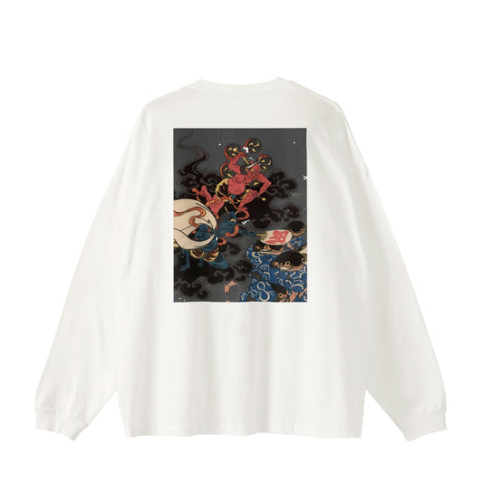 FŪJIN & RAIJIN 風神 & 雷神_Big Silhouette Long Sleeve 5.6oz